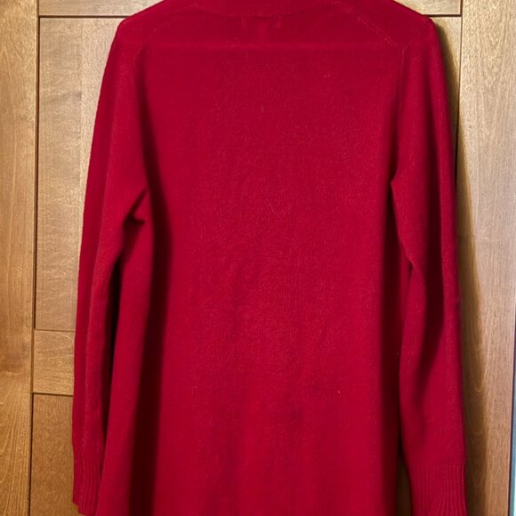 Neiman Marcus Woman's Open 100% Cashmere Sweater Sz M Red $279 - Picture 4 of 7